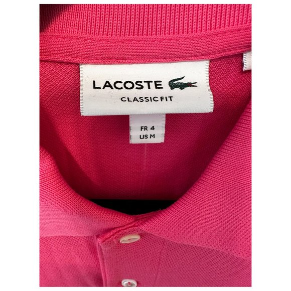 Lacoste/NWT Pink Polo Shirt Classic Fit Sz M - Picture 2 of 4